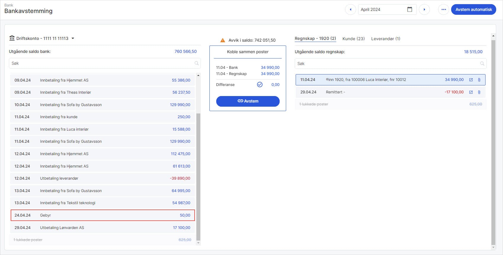 CS.Opprette bankposter manuelt 3UM.jpg CS.Opprette bankposter manuelt 3UM.jpg