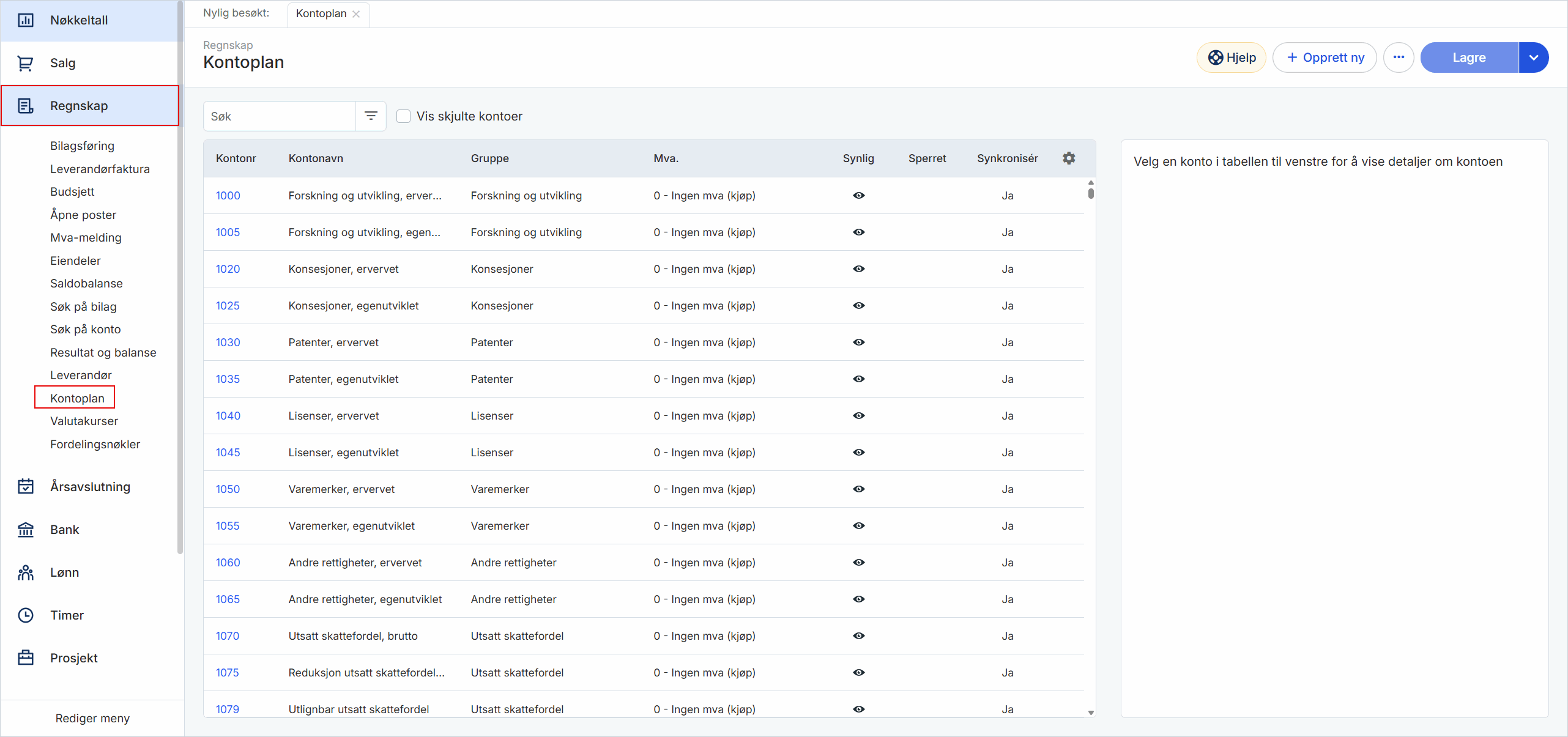Bilde 1 - kontoplan lag og forening.png