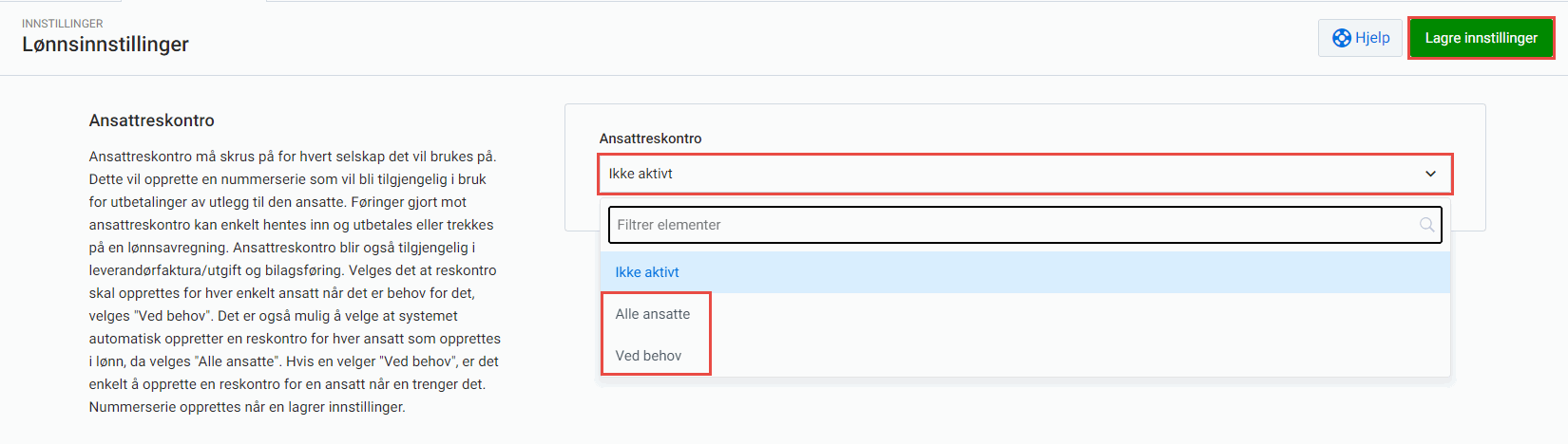 cs.Aktivere funksjonen ansattreskontro i innstillingene.UM.3.png