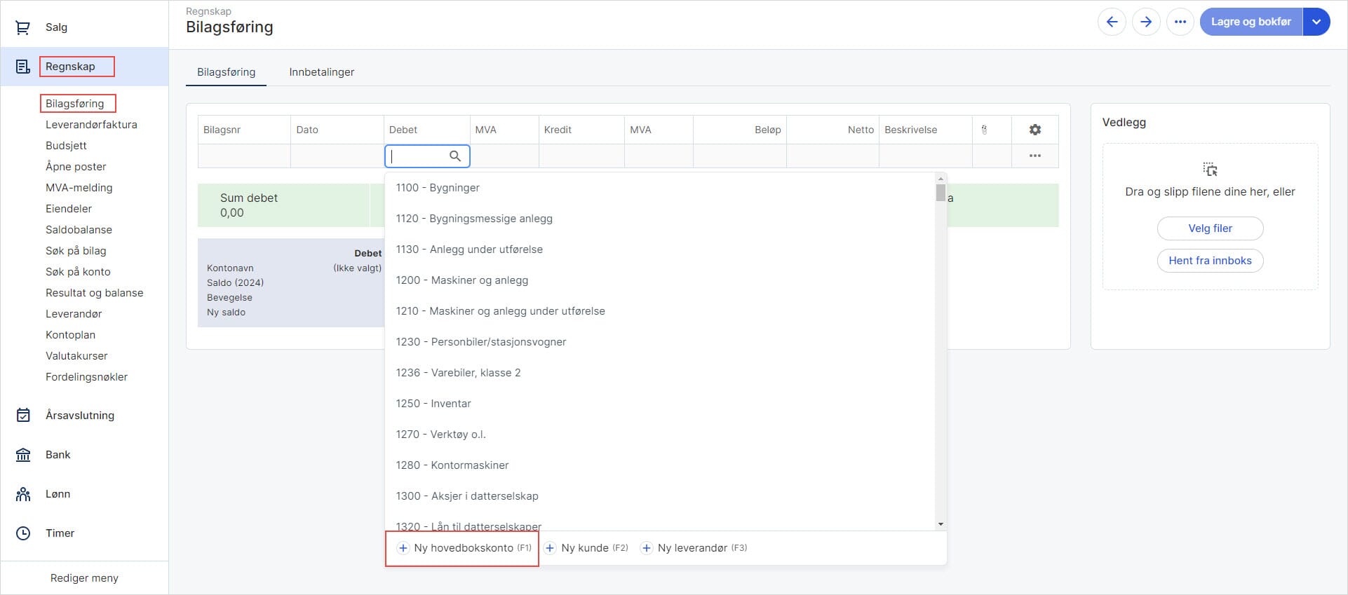 CS.Opprette hovedbokskonto fra bilagsføring 1.UM_1.jpg CS.Opprette hovedbokskonto fra bilagsføring 1.UM_1.jpg